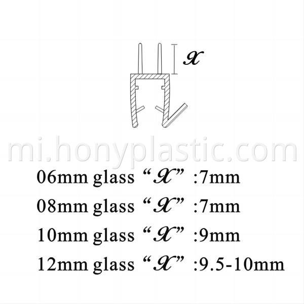 Bathroom Accessories Frameless Black Plastic Pvc Waterproof Seal Strip Glass Shower Door Seal3 Jpg